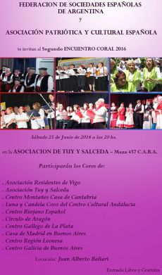 Segundo Encuentro Coral 2016 - Flayer